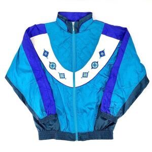 90s color block windbreaker jacket 1990s vintage